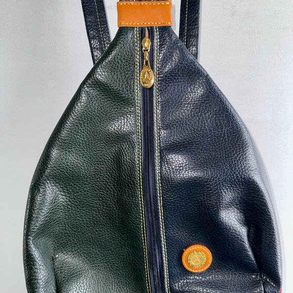 blue backpack leather vintage paris Sloan This Flanerie backpack features tote handles and padded back straps for carrying Men's Crazy Horse Leather Backpack